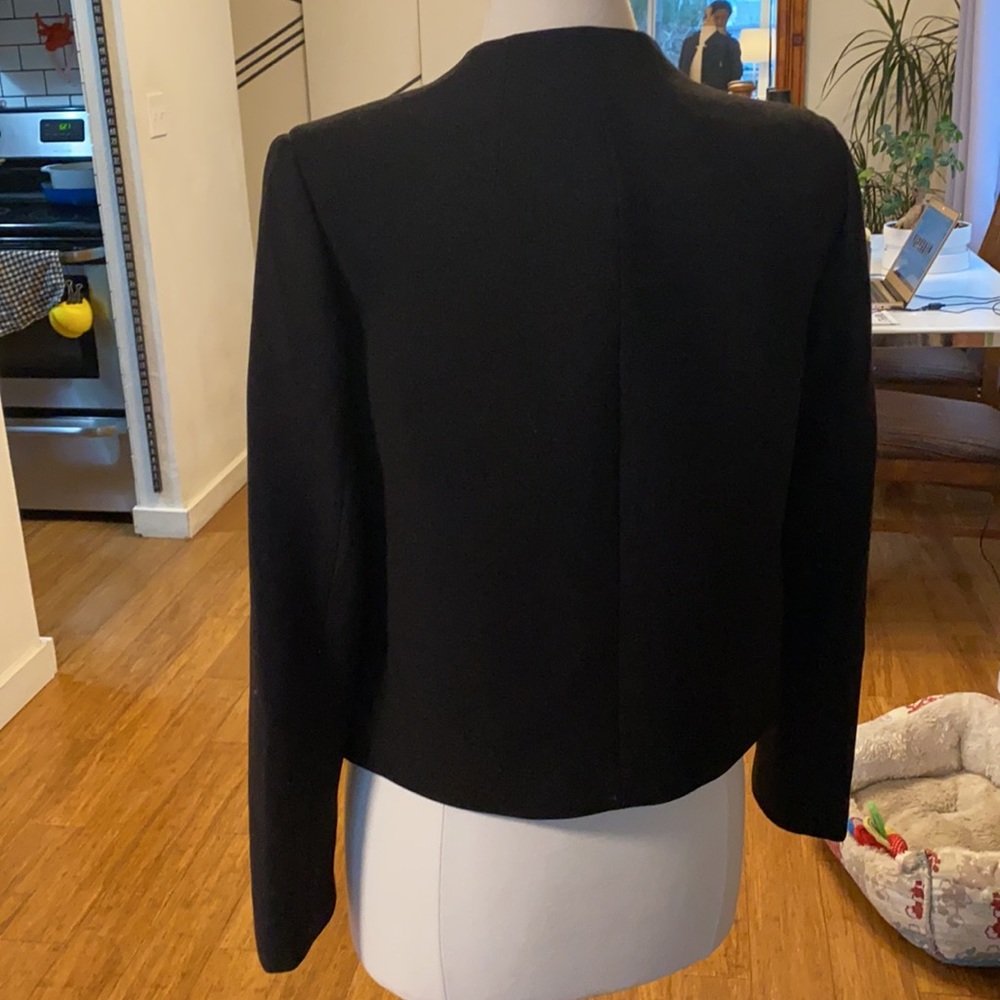 Rachel Roy black blazer zippers on side - Picture 4 of 7